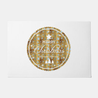 Elegantes Weihnachts-Abzeichen Sparkling in Gold G Fußmatte