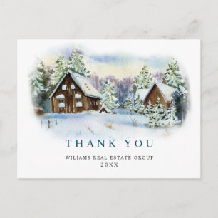 Elegantes Weihnachts-Dankeschön für Unternehmen Postkarte