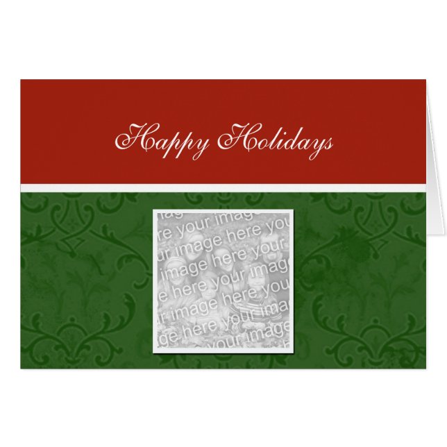 Elegantes Weihnachts-Foto Grußkarten (Vorderseite (Horizontal))