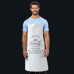 elegantes Weihnachts-Grillen-Koch-Geschenk Schürze<br><div class="desc">Das gemütliche,  rustikale Weihnachtsgeschenk,  das perfekte Geschenk für Familie oder Freunde,  mit Ihrem Familiennamen,  um die festliche Jahreszeit zu markieren</div>