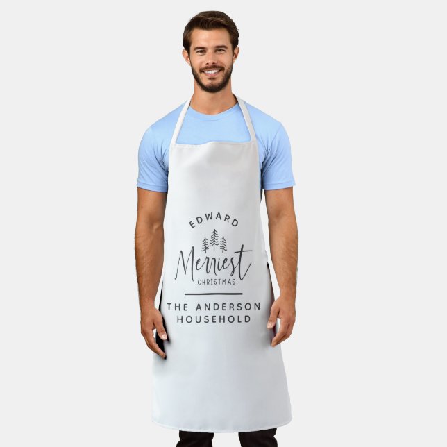 elegantes Weihnachts-Grillen-Koch-Geschenk Schürze (Getragen)