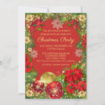 Elegantes Weihnachts-Party in Gold und Red Corpora