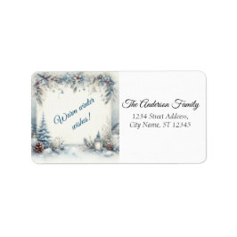 Elegantes Weihnachts-Party Modernes Adressaufkleber