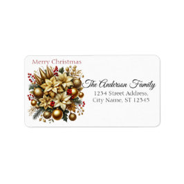Elegantes Weihnachts-Party Modernes Adressaufkleber