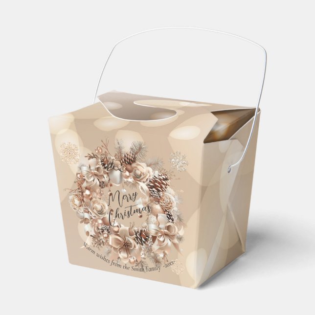 Elegantes Weihnachts-Party Modernes Geschenkschachtel (Vorderseite)