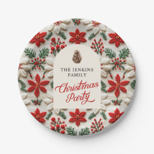 Elegantes Weihnachts-Party Personalisiert Paper Te Pappteller