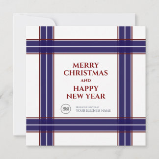 Elegantes Weihnachts-Stripes für kleine Unternehme Feiertagskarte