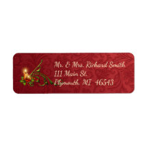 Elegantes Weihnachtsadressen-Label