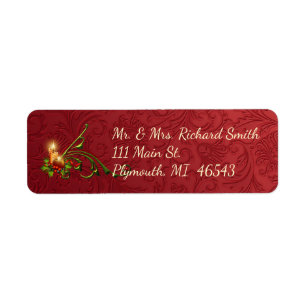 Elegantes Weihnachtsadressen-Label