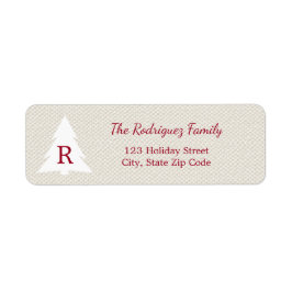 Elegantes Weihnachtsbaum Burgundy Monogram auf Bei