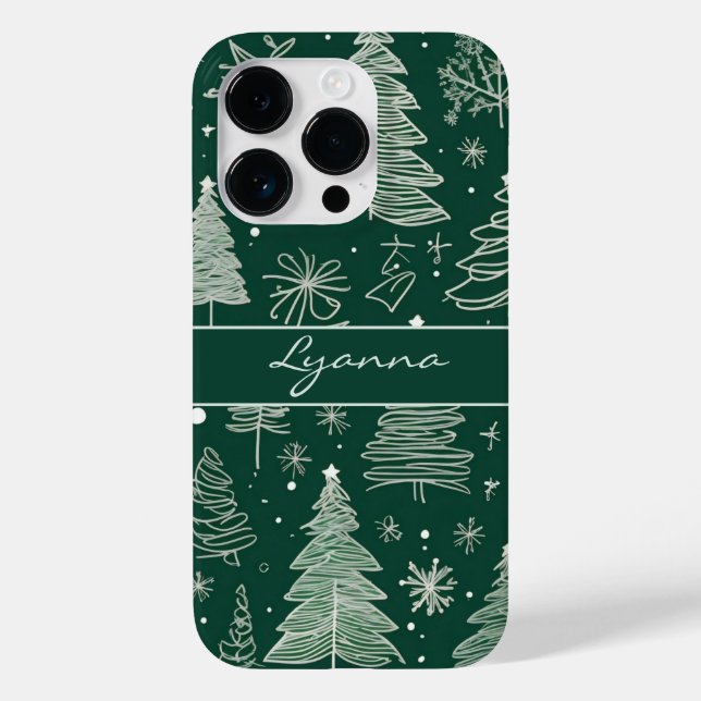 Elegantes Weihnachtsbaum Case-Mate iPhone 14 Pro Hülle (Rückseite)