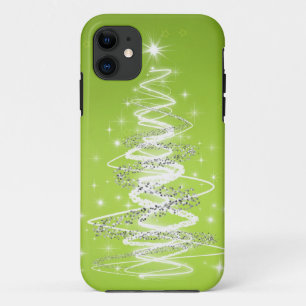 Elegantes Weihnachtsbaum-Limones Grün iPhone 11 Hülle