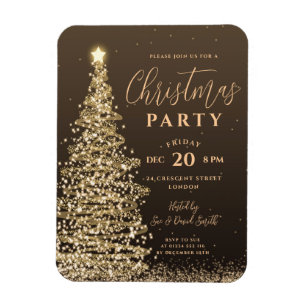 Elegantes Weihnachtsbaum Party Magnet