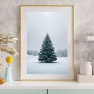 Elegantes Weihnachtsbaum-Plakat Poster