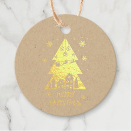 Elegantes Weihnachtsbaumdesign mit Schlitten Geschenkanhänger