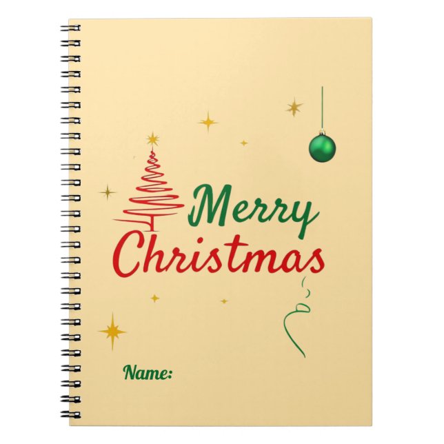 Elegantes Weihnachtsbaumdesign Notizblock (Vorderseite)
