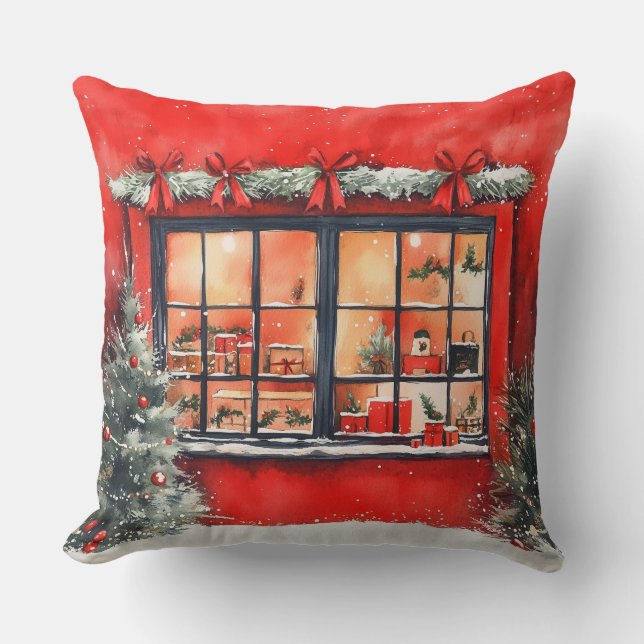 Elegantes Weihnachtsbaumkissen Kissen (Vorderseite)
