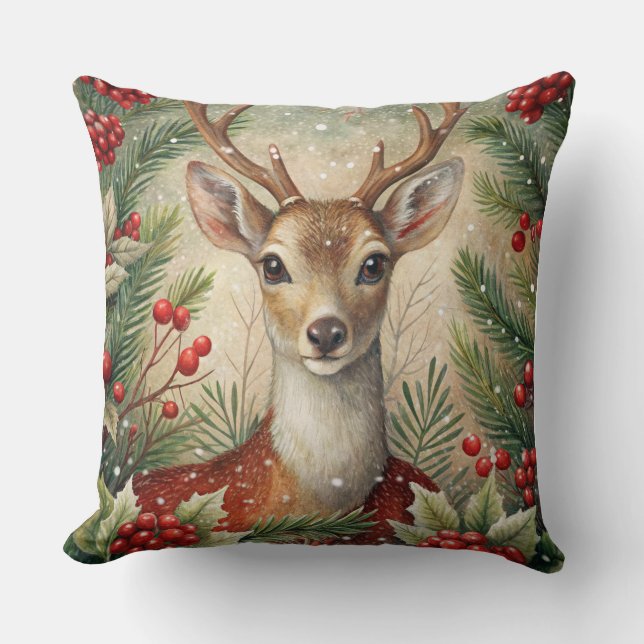Elegantes Weihnachtsbaumkissen Kissen (Vorderseite)