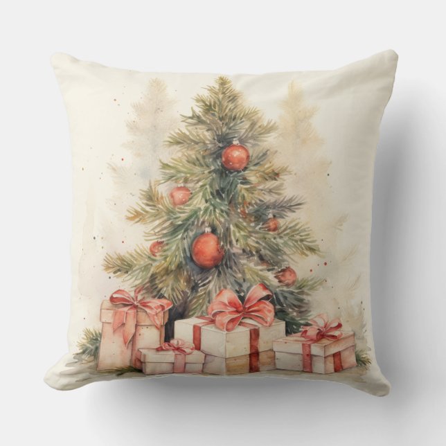 Elegantes Weihnachtsbaumkissen Kissen (Vorderseite)
