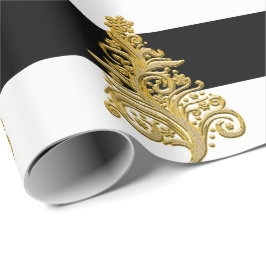Elegantes Weihnachtsbaummuster Geschenkpapier