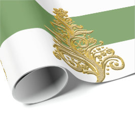 Elegantes Weihnachtsbaummuster Geschenkpapier