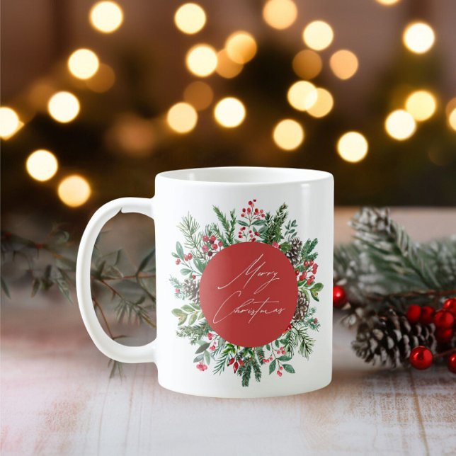 Elegantes Weihnachtsblatt Kaffeetasse (Von Creator hochgeladen)