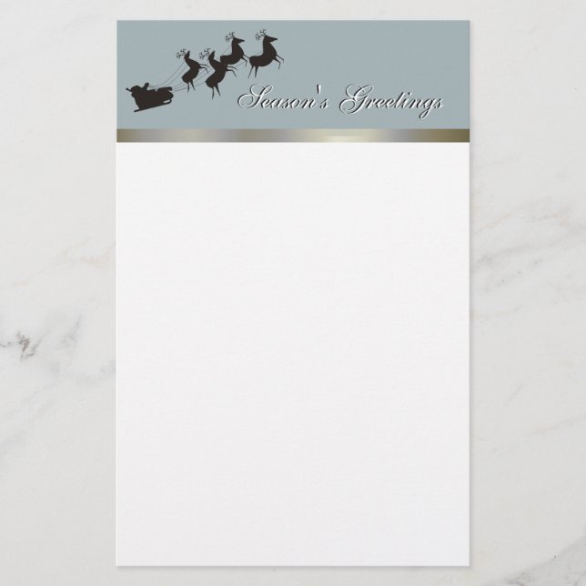 Elegantes Weihnachtsbriefpapier Briefpapier (Vorderseite)