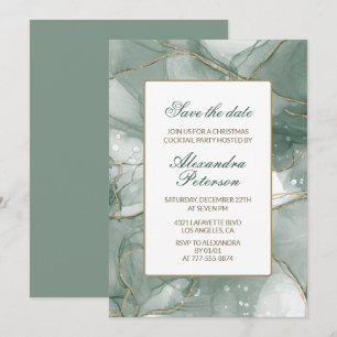 Elegantes Weihnachtscocktail-Party Save the Date Einladung