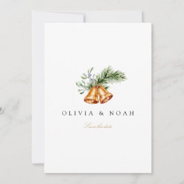 Elegantes Weihnachtsdekor Save the Date Hochzeitsk Ankündigung