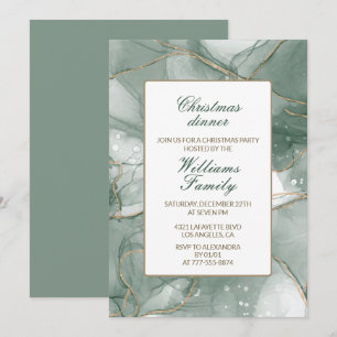 Elegantes Weihnachtsessen für Party Einladungen