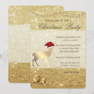 Elegantes Weihnachtsfest , Glitterie , Weihnachtsf Einladung