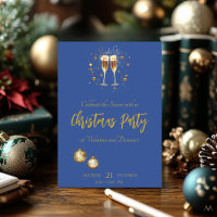 Elegantes Weihnachtsfest mit Champagner Toast