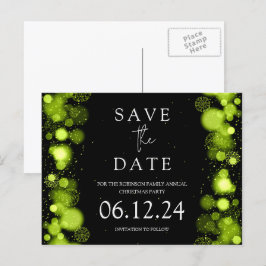 Elegantes Weihnachtsfest Save the Date Gold Winter Ankündigungspostkarte