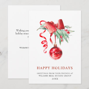 Elegantes Weihnachtsgeschenk Feiertagskarte