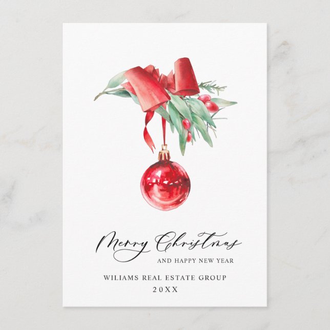 Elegantes Weihnachtsgeschenk Feiertagskarte (Vorderseite)
