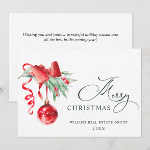 Elegantes Weihnachtsgeschenk Feiertagskarte