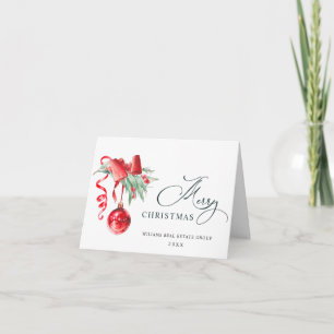 Elegantes Weihnachtsgeschenk Feiertagskarte