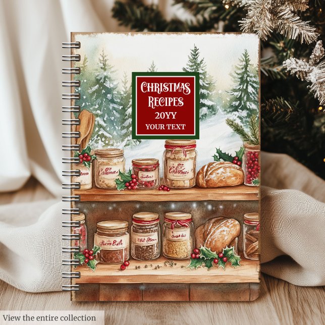 Elegantes Weihnachtsgeschenk für die Küche Notizbuch (Elegant Christmas Baking Notebook For Kitchen)