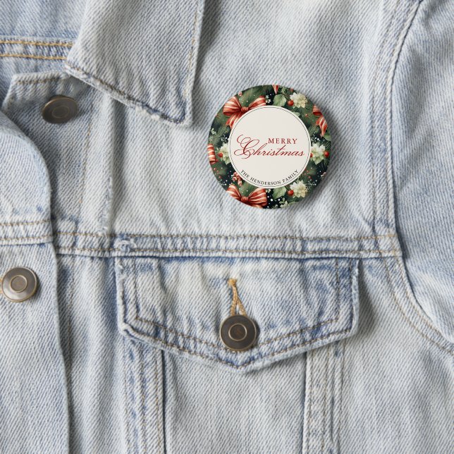 Elegantes Weihnachtsgeschenk Personalisiert Button (Beispiel)