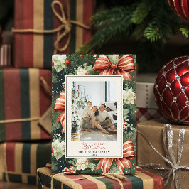 Elegantes Weihnachtsgeschenk Personalisiert Feiertagskarte