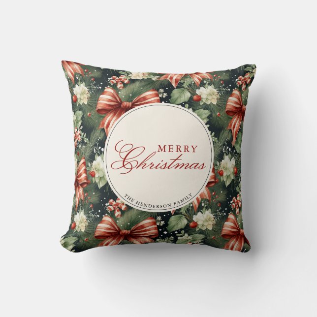 Elegantes Weihnachtsgeschenk Personalisiert Kissen (Vorderseite)