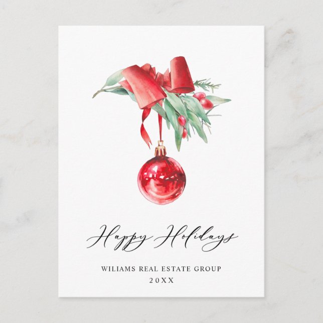 Elegantes Weihnachtsgeschenk Postkarte (Vorderseite)