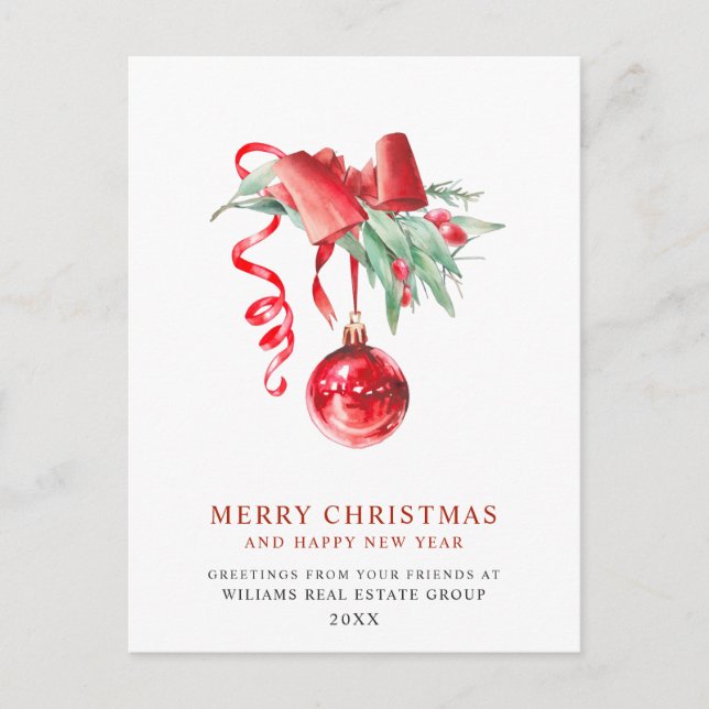 Elegantes Weihnachtsgeschenk Postkarte (Vorderseite)