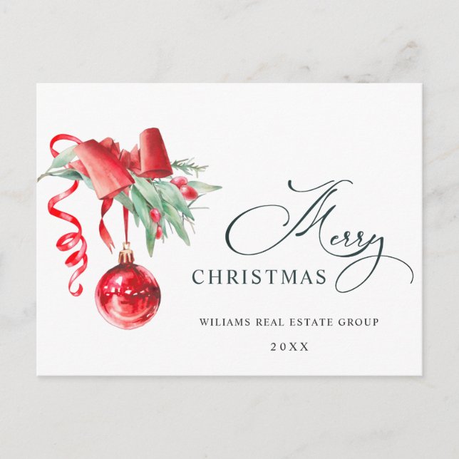 Elegantes Weihnachtsgeschenk Postkarte (Vorderseite)