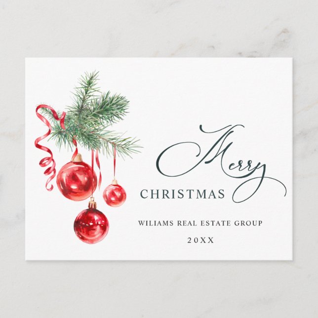 Elegantes Weihnachtsgeschenk Postkarte (Vorderseite)