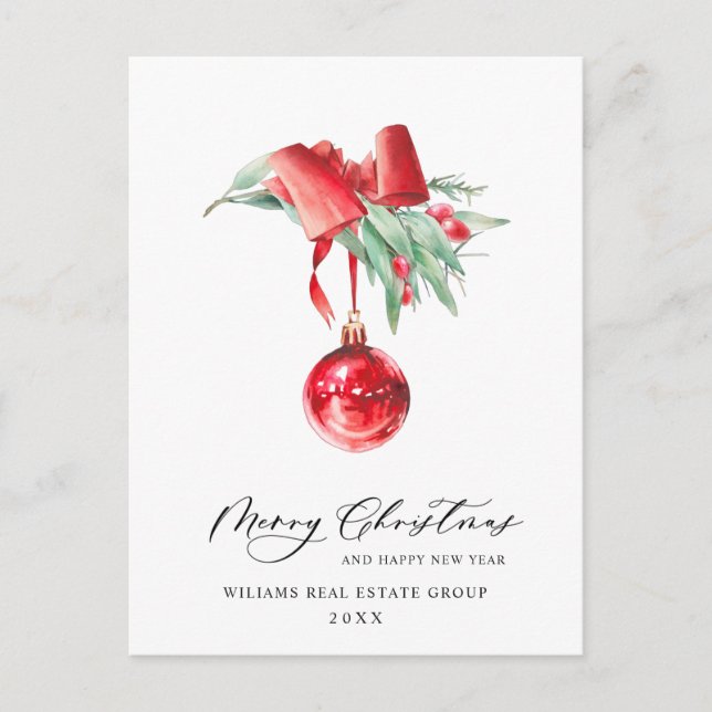 Elegantes Weihnachtsgeschenk Postkarte (Vorderseite)