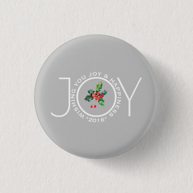 Elegantes Weihnachtsgeschenk & Text-Joy-Template Button (Vorderseite)