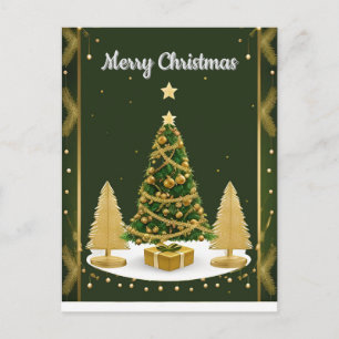 Elegantes Weihnachtskartendesign  Postkarte