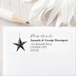 Elegantes Weihnachtslabel Rückkehr-Adresse