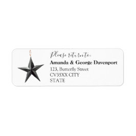 Elegantes Weihnachtslabel Rückkehr-Adresse